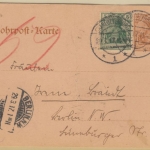 DR - 25 Pfg. Germania Rohrpost Ganzsache + Zusatz Ortskarte Charlottenburg 1917