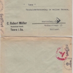 DR - 25 Pfg. Leizger Messe 1940 Zensurbrief id. SCHWEIZ Taura (Chemnitztal)