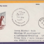Bahrain - 60 F. Tracht LH 1st-flight Venedig München Zuleitungspost 1979