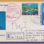 Nouvelles Hebrides - 25 C + 1 F. Condominium LH 1st-Flight Sydney FFM 1976