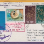 Aitutaki - 7 C. Christmas u.a. LH 1st-flight Sydney FFM 1977 Zuleitung Etappe