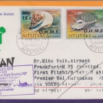 Aitutaki - 15 C. Muschel/OHMS u.a. LH 1st-flight Osaka FFM 1979 Zuleitung Etappe