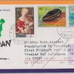 Aitutaki - 1 C. Muschel/OHMS u.a. LH 1st-flight Osaka FFM 1979 Zuleitung Etappe