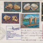 Cook Island - 1 1/2 C. Segler Tainui ua. LH 1st-flight Sydney FFM 1980 Zuleitung