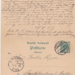 DR - 5/5 Pfg. K/A Ganzsache Doppelkarte Berlin NW66 Potsdam 1893