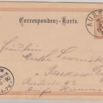 DR - Pankow b. Berlin 1890 K1 Ankunftsstempel a. österr. Ganzsache Aussig