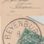 DR - Beyenburg 1891 K1 Ganzsache v. Wollbreiken (?) n. Lüttringhausen