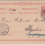 DR - 10 Pfg. K/A Ganzsache Antwortteil aus FINNLAND Helsinki Itzehoe 1902