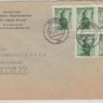 Österreich - 5x20 g Trachten Brief Innsbruck (aptiert !) - München 1949