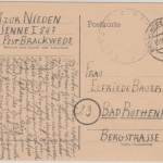 Brit. Zone - Behelfsausgabe 6 Pfg Ganzsache Brackwede - Bad Rothenfelde 10.10.45