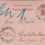 DR - 25 Pfg. Germania Ganzsache Rohrpost Berlin SO P16 - Charlottenburg 1902