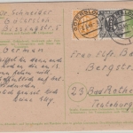 AM-Post - 5 Pfg. Ganzsache + 1+6 Pfg. Zusatz Gütersloh - Bad Rothenfelde 2.3.46