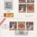 Österreich - 100 J. Staatsoper Zusammendrucke ex KB 7 Schmuckbriefe/FDC 1968