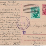 Österreich - 30g Trachten Ganzsache + Zusatz Zensurkarte n. ITALIEN Wien 1950 n.