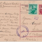 Österreich - 30g Trachten Ganzsache + Zusatz Zensurkarte n. ITALIEN Wien 22.4.50