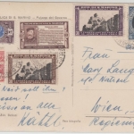 San Marino - 10 C. Garibaldi u.a. Karte n. ÖSTERREICH 1937