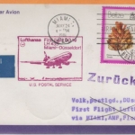 Belize - 10+4 C. Muscheln LH 1st-Flug Miami Düsseldorf 1981 Zuleitungspost !!