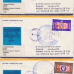 St. Lucia - 40 C. u.a. Silver Jubilee 2x LH 1st-Flug Caracas Bohota 1977