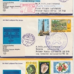 Dominica - 8 Luftpostbriefe seltene Zuleitungspost zu LH 1st-Flügen 1977