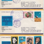 Dominica - 8 Luftpostbriefe seltene Zuleitungspost zu LH 1st-Flügen 1977