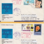 Dominica - 8 Luftpostbriefe seltene Zuleitungspost zu LH 1st-Flügen 1977