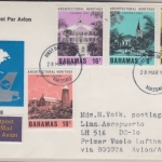 Bahamas - Architektur Satz LH 1st-Flug Bogota Lima 1978 Zuleitungspost !