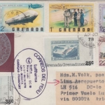 Grenada - 22 C. Luftfahrt u.a. LH 1st-Flug Bogota Lima 1978 Zuleitungspost !
