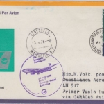 St. Vincent - 25 C. Churchill LH-1st-Flug Caracas Rabat 1975 Zuleitungspost