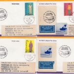 Suriname - Zuleitungspost LH-1st-Flug Rio - Santiago 1978 4 Luftpostbriefe