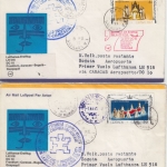 Grenada Grenadines 2+3 $ Silver Jubilee Zuleitungspost LH-1st-Flug 1977