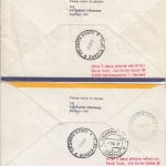 Grenada Grenadines 2+3 $ Silver Jubilee Zuleitungspost LH-1st-Flug 1977