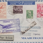 Frankreich - 1e Liaison Arienne France Amerique du Sud Luftpostbrief 1946
