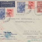 Griechenland - Athen 1941 Luftpost Zensurbrief n. München OKW-Zensur ABP Wien