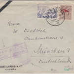 Griechenland - 50 L. Lupo-Marke u.a. Luftpostbrief Heraklion - München 24.10.40