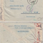 Griechenland - 1+8 Dr. Ganzsache Zensurbrief Athen - Berlin 1941 Doppelzensur