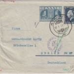 Griechenland - 1+8 Dr. Ganzsache Zensurbrief Athen - Berlin 1941 Doppelzensur