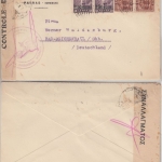 Griechenland - 2x4 Dr. Freimarke u.a. Zensurbrief Patras - Bad Reichenahll 1937