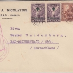 Griechenland - 2x4 Dr. Freimarke u.a. Zensurbrief Patras - Bad Reichenahll 1937