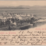 Griechenland - 5 L. Bildganzsache + Zusatz Corfu - Swinemünde 1900