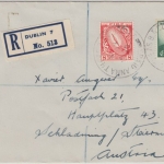 Irland - 3 Pg. T.J. Clarke u.a. Einschreibebrief n. ÖSTERREICH Dublin 1958 n.