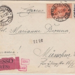 Italien - 2,50 L. Espresso u.a. Eilbrief Meran München 1941 dt. Zensurverschluss