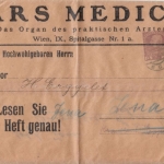 Österreich - 3 H. Franz-J. Privatganzsache Streifband Ars Medici Wien Jena 1912