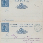 San Marino - 15/0 Cmi. Ganzsache Doppelkarte Republica di San Marino 1892 n.