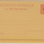 San Marino - 20 Cmi. Ganzsache Kartenbrief Ausgabe 1890 ungebraucht