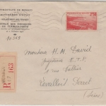 Monaco - 2,50 Fr. Ansichten Einschreibebrief Monaco - Levallois 1939