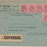 Niederlande - Den Haag 1919 L1 Brievenbus Expressbrief n. Münster