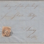Österreich/Sachsen - 15 Kr. 5. Ausg. Muster ohne Wert Brünn Bahnhof Leisnig 1865