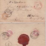 Österreich - 2x5+15 Kr. 5. Ausg. Brief Recommandiert Brünn Stadt - Werdau 1866