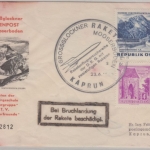 Österreich - Raketenpost Großglockner Mooserboden Kaprun Crash-Cover 1962