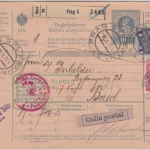 Österreich - 10 H Paketkarte + Zusatz i.d. SCHWEIZ Prag Basel 1916 Zensur